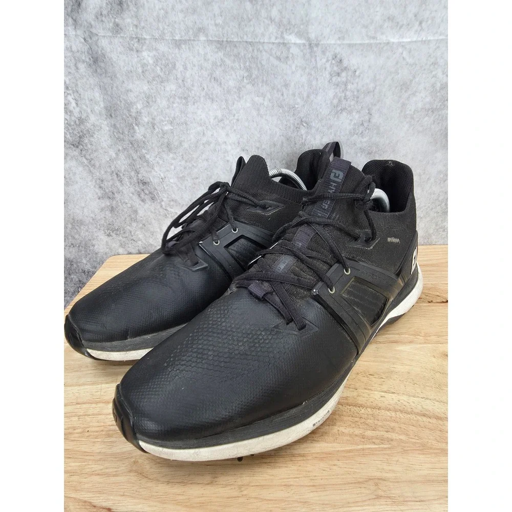 FootJoy HyperFlex Golf Shoes Mens 11.5 M Black Spikes Sneakers Athletic 51119